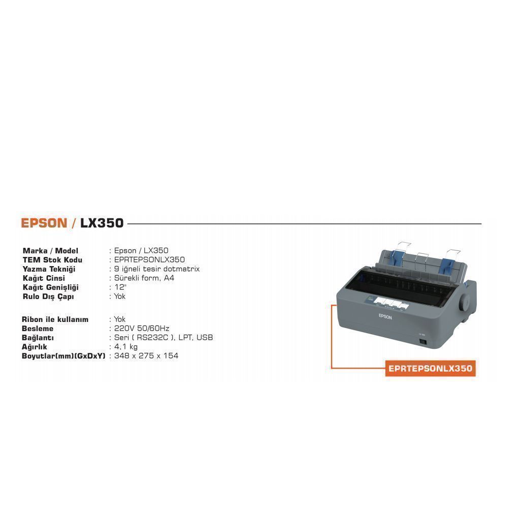 EPSON LX 350 YAZICI
